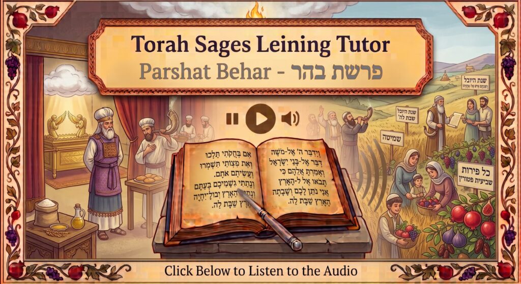 Parshat Behar Torah reading, illustrated