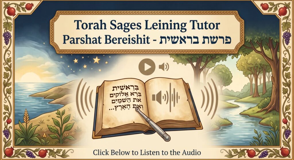 Parshat Bereishit Torah reading, illustrated