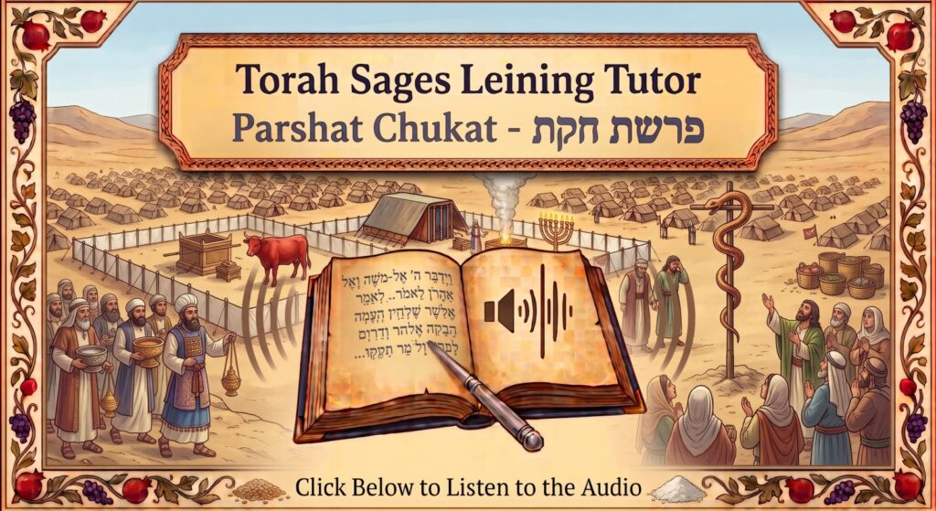 Parshat Chukat Torah reading, illustrated
