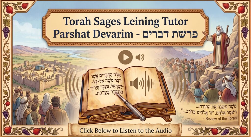 Parshat Devarim Torah reading, illustrated