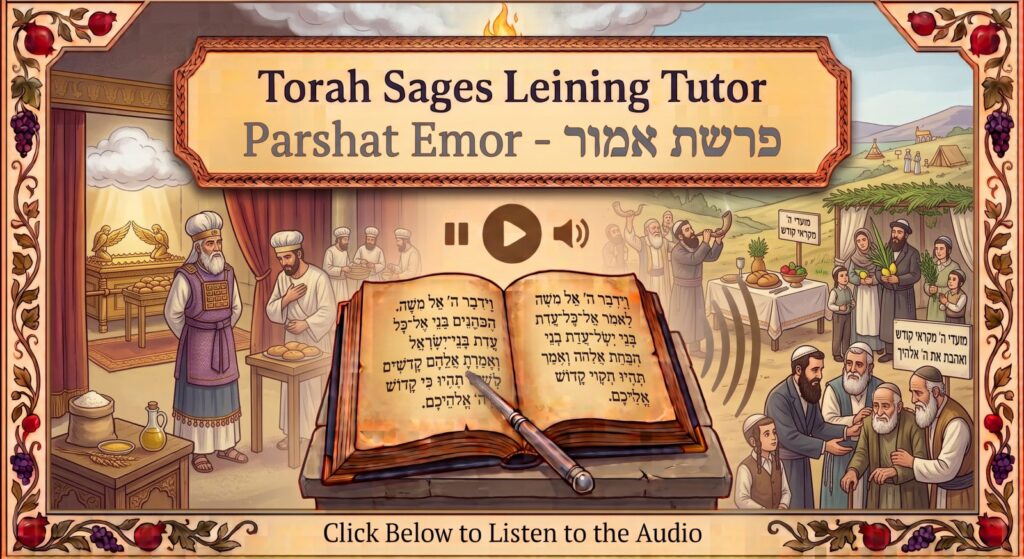 Parshat Emor Torah reading, illustrated
