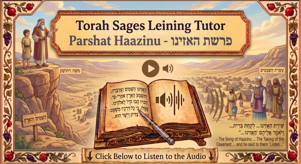 Parshat Haazinu Torah audio reading, illustrated