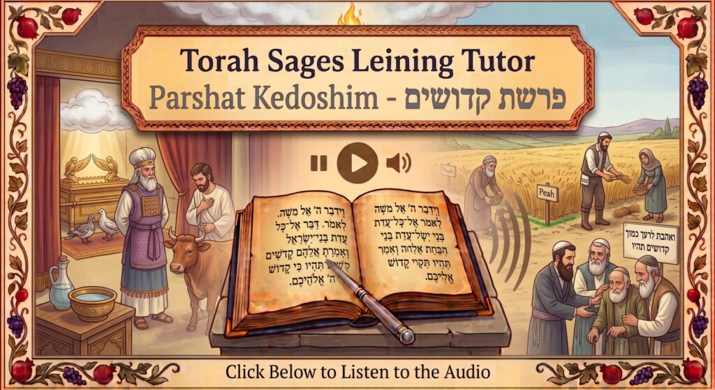 Parshat Kedoshim Torah reading, illustrated