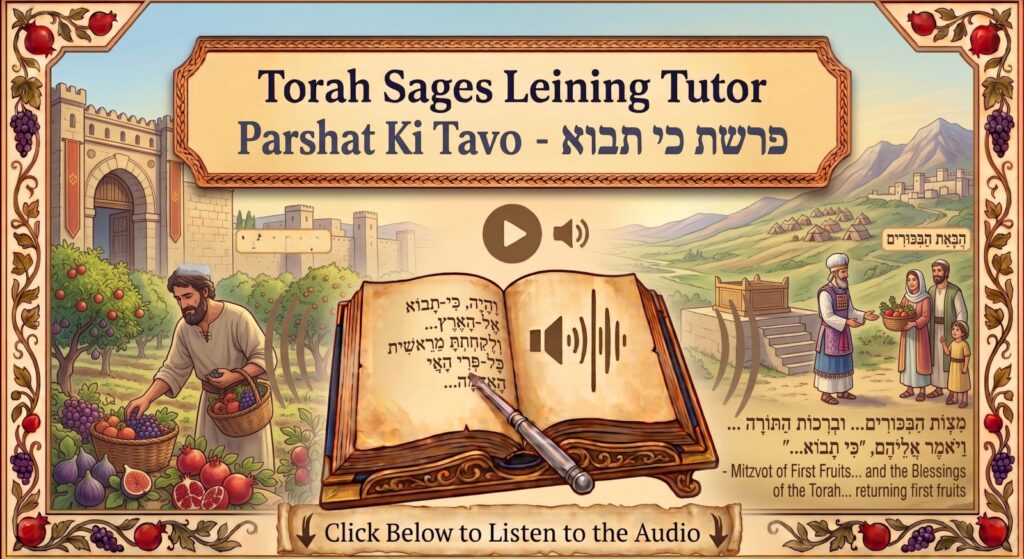 Parshat Ki Tavo Torah reading, illustrated