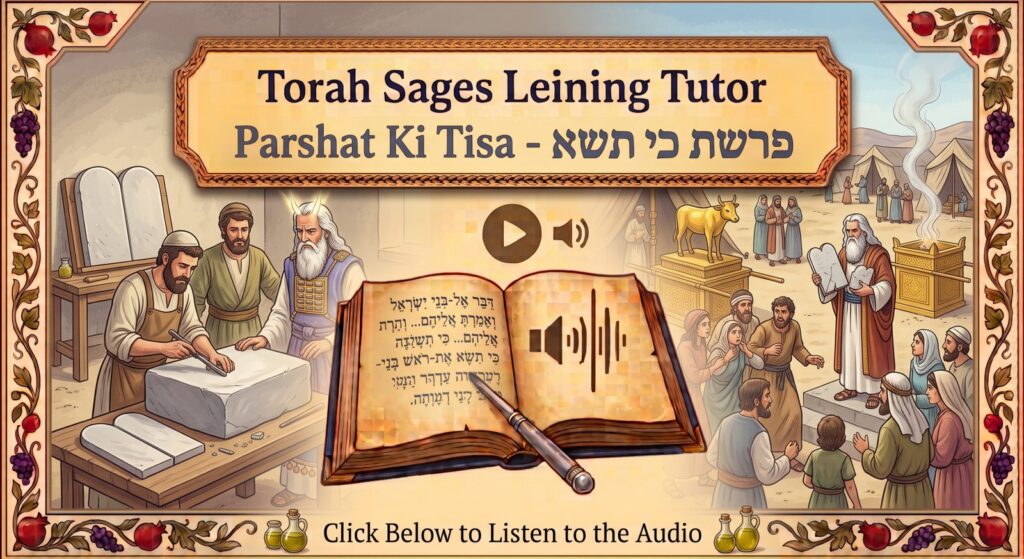 Parshat Ki Tisa Torah reading, illustrated