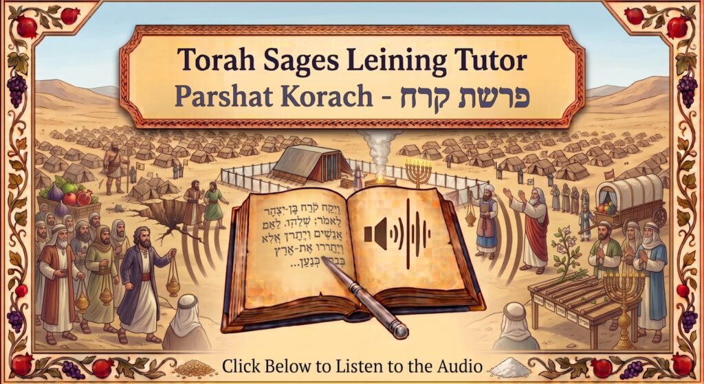 Parshat Korach Torah reading, illustrated