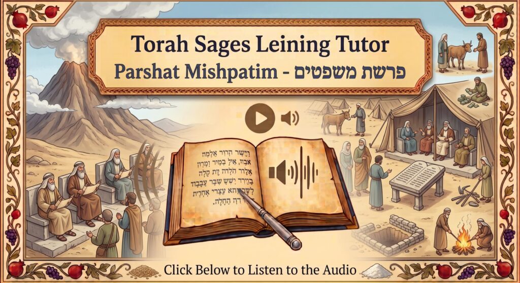 Parshat Mishpatim Torah reading, illustrated