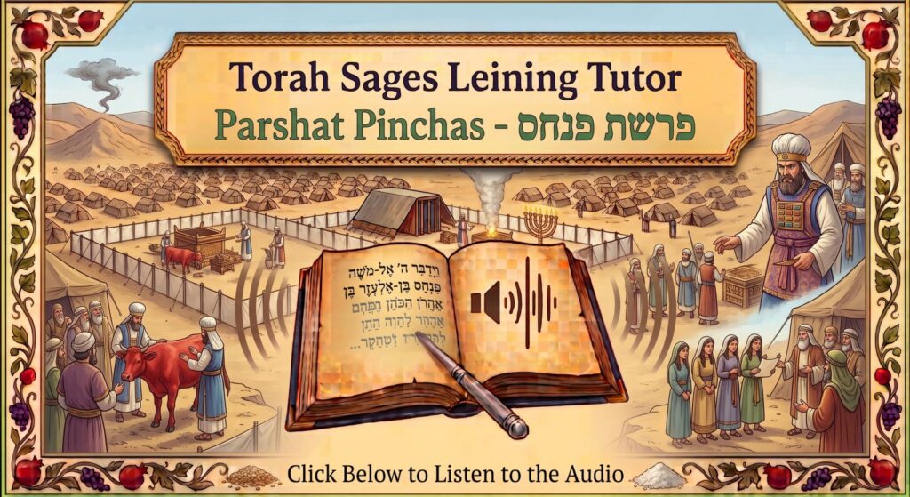 Parshat Pinchas Torah reading, illustrated