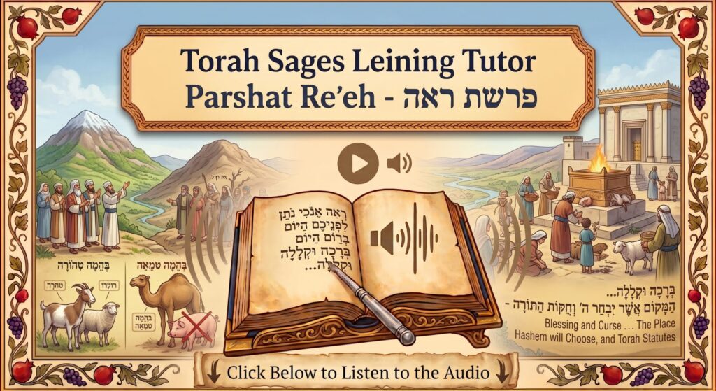 Parshat Reeh Torah reading, illustrated