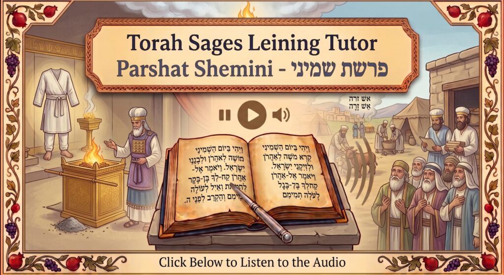 Parshat Shmini Torah reading, illustrated