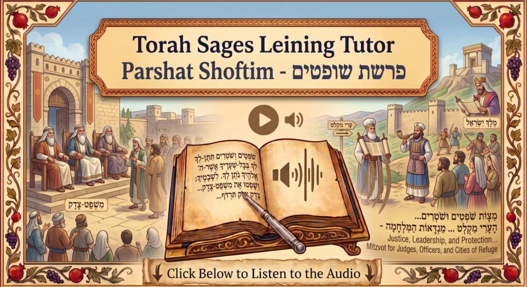 Parshat Shoftim Torah reading, illustrated