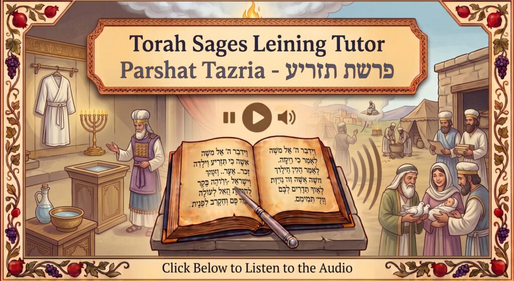 Parshat Tazria Torah reading, illustrated