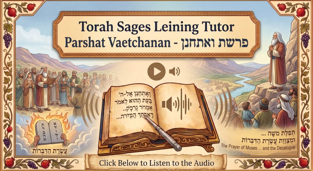 Parshat Vaetchanan Torah reading, illustrated