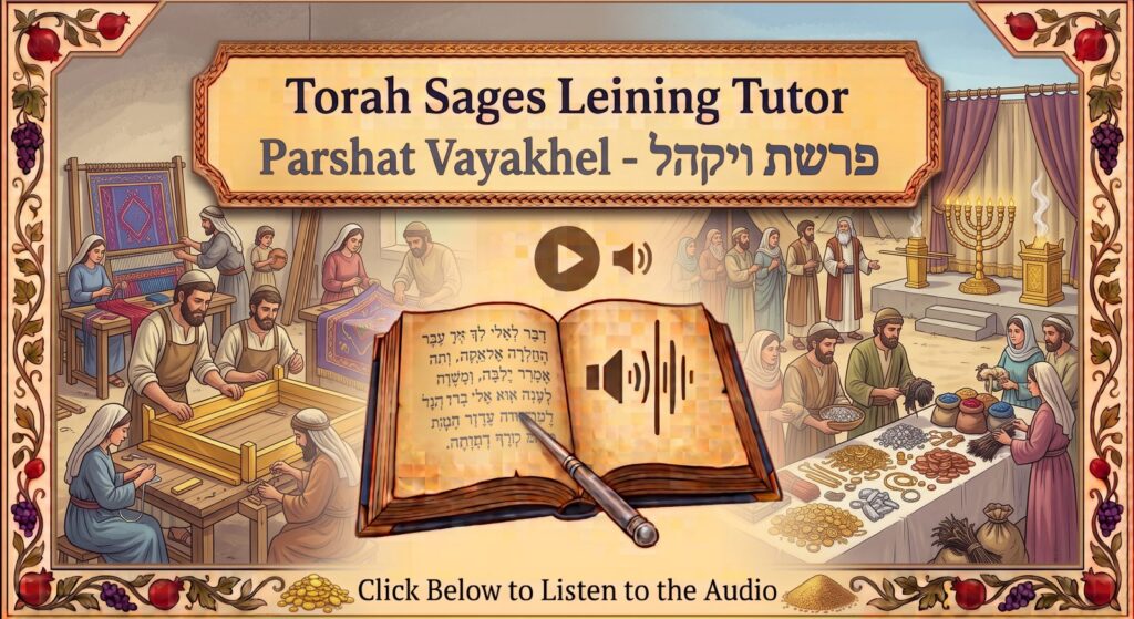 Parshat Vayakhel Torah reading, illustrated