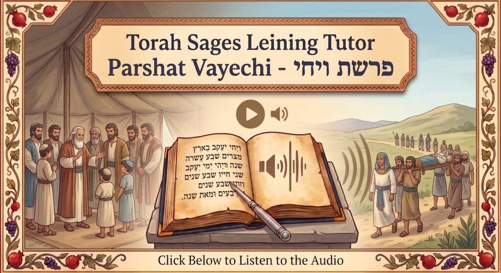 Parshat Vayechi Torah reading, illustrated