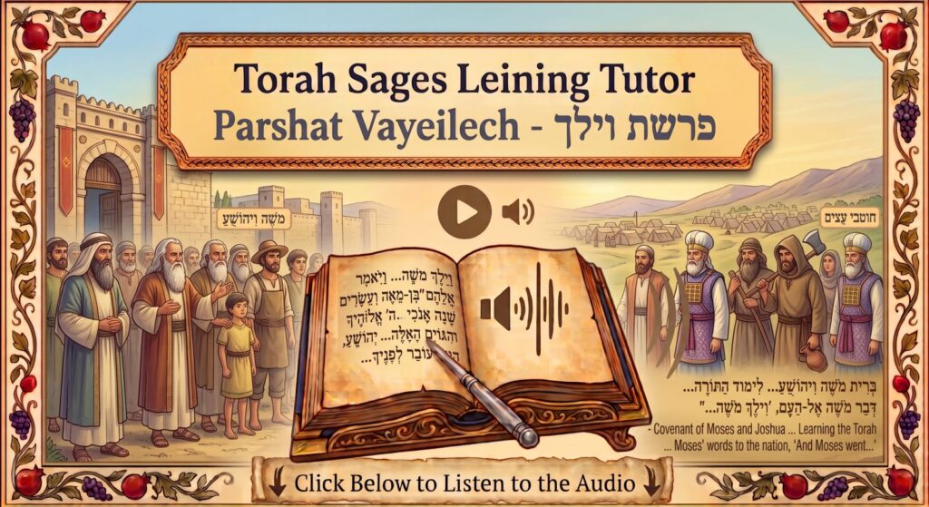 Parshat Vayeilech Torah reading, illustrated