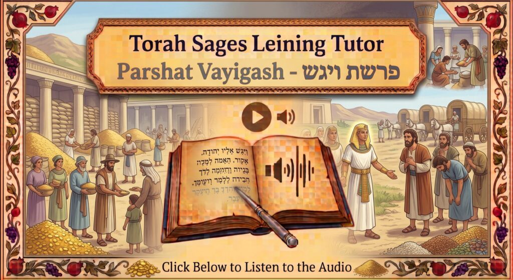 Parshat Vayigash Torah reading, illustrated