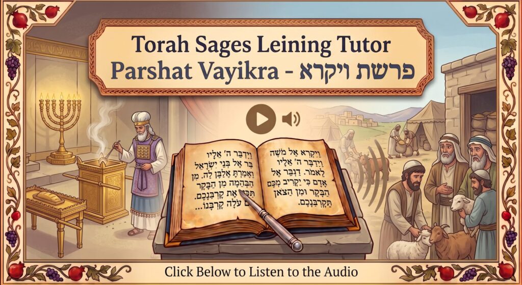Parshat Vayikra Torah reading, illustrated